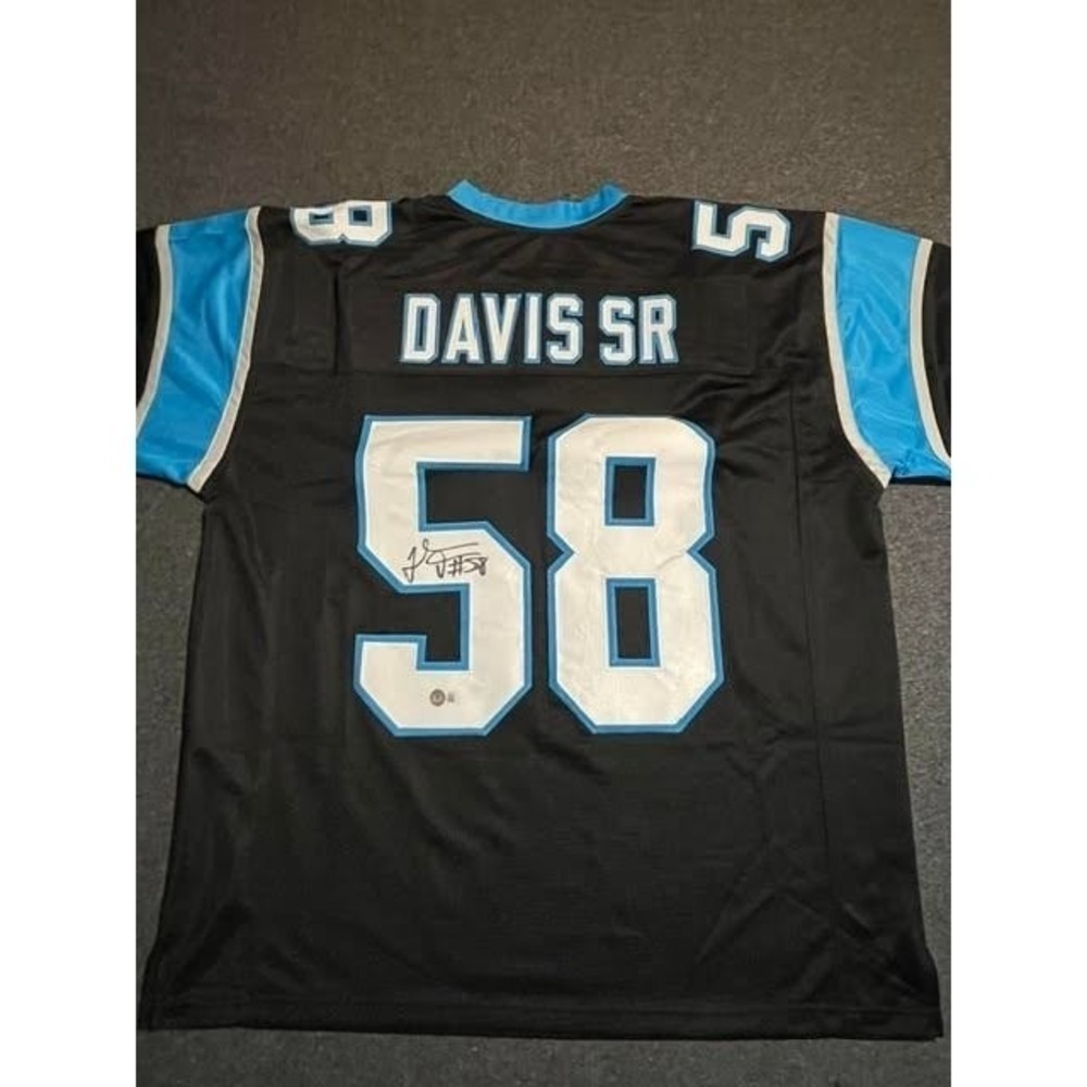 Thomas Davis SR #58 Carolina Panthers Autographed "CUSTOM" Jersey Beckett COA